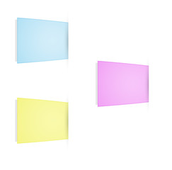 set of three blank labels