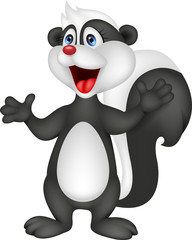 Happy skunk cartoon