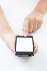 Mobile smart phone in hand