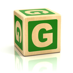 letter g alphabet cubes font