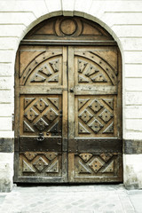 Old wooden door