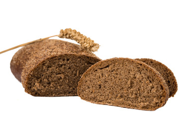 rye bread isolated