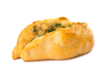 Puff pastry bun isolated
