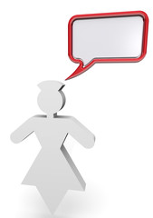 Символ врача с облаком диалога