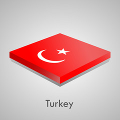 European flags set (glossy bricks) - Turkey
