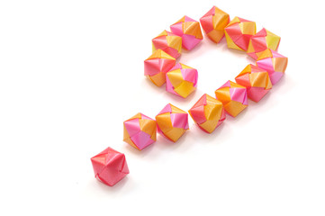 The question mark on white background