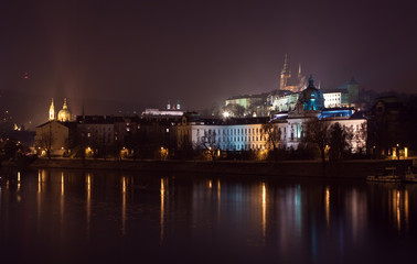 Fototapeta premium Night view of Prague