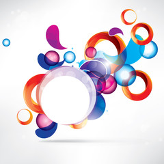 Abstract circles colored design