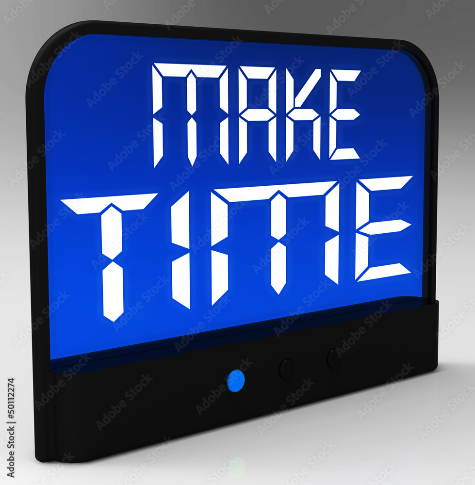 Poster make time clock showing scheduling and planning