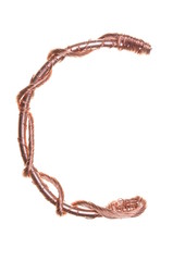 Twisted copper wire in the shape of the letter C