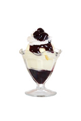 isolated blueberry sundae