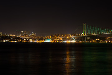 Fototapeta na wymiar Bosphorus Bridge at the night