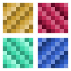 Seamless patterns - checkered tiles