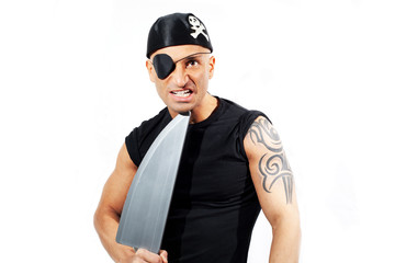 man in a pirate costume