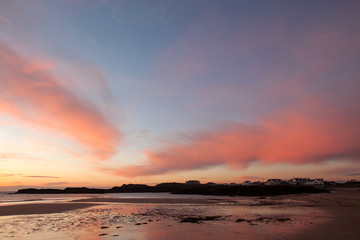 Fototapeta na wymiar Trearddur Bay Sunset