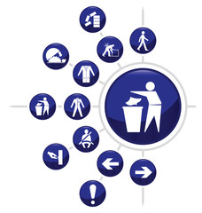 Mandatory construction related icon set two