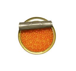 canned salmon roe close-up