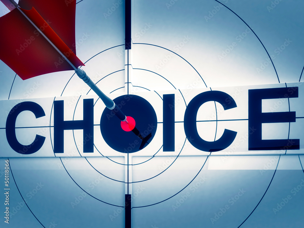 Poster target choice shows two-way path decision