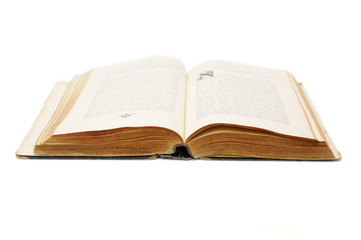 Old book isolated on white