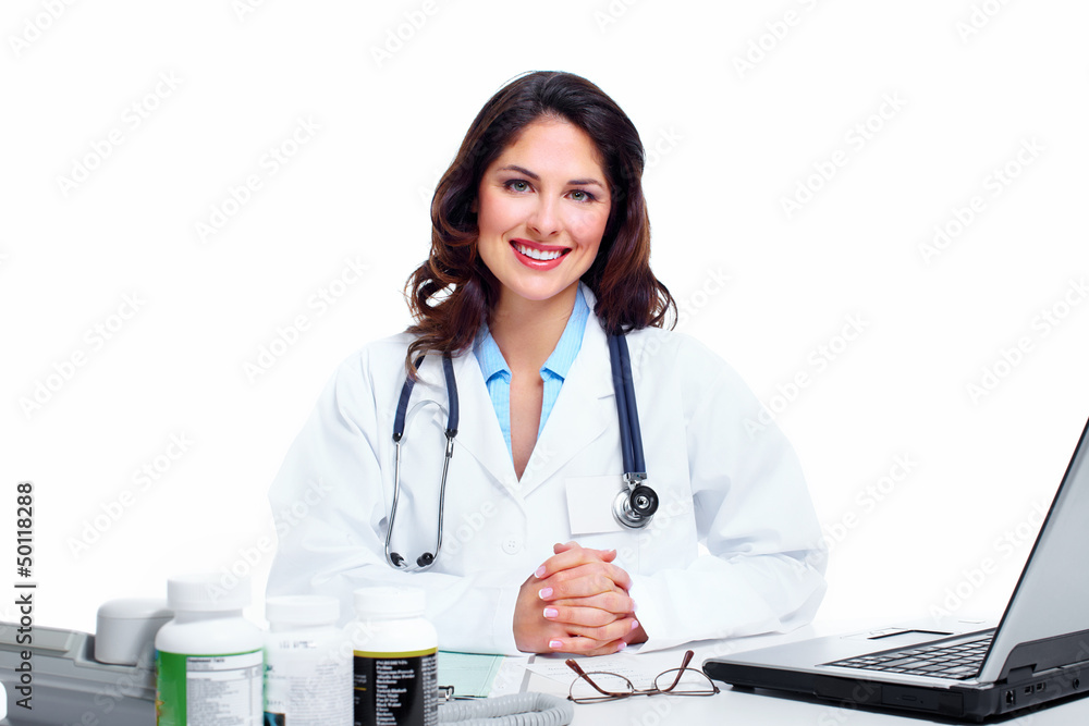 Poster medical doctor woman.