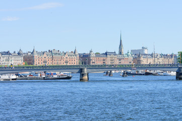 Fototapeta na wymiar most w centrum Sztokholmu