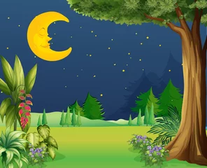 Gordijnen Een halve maan slapen © GraphicsRF