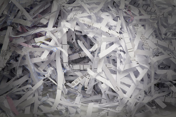 Close up of shredded paper for background.