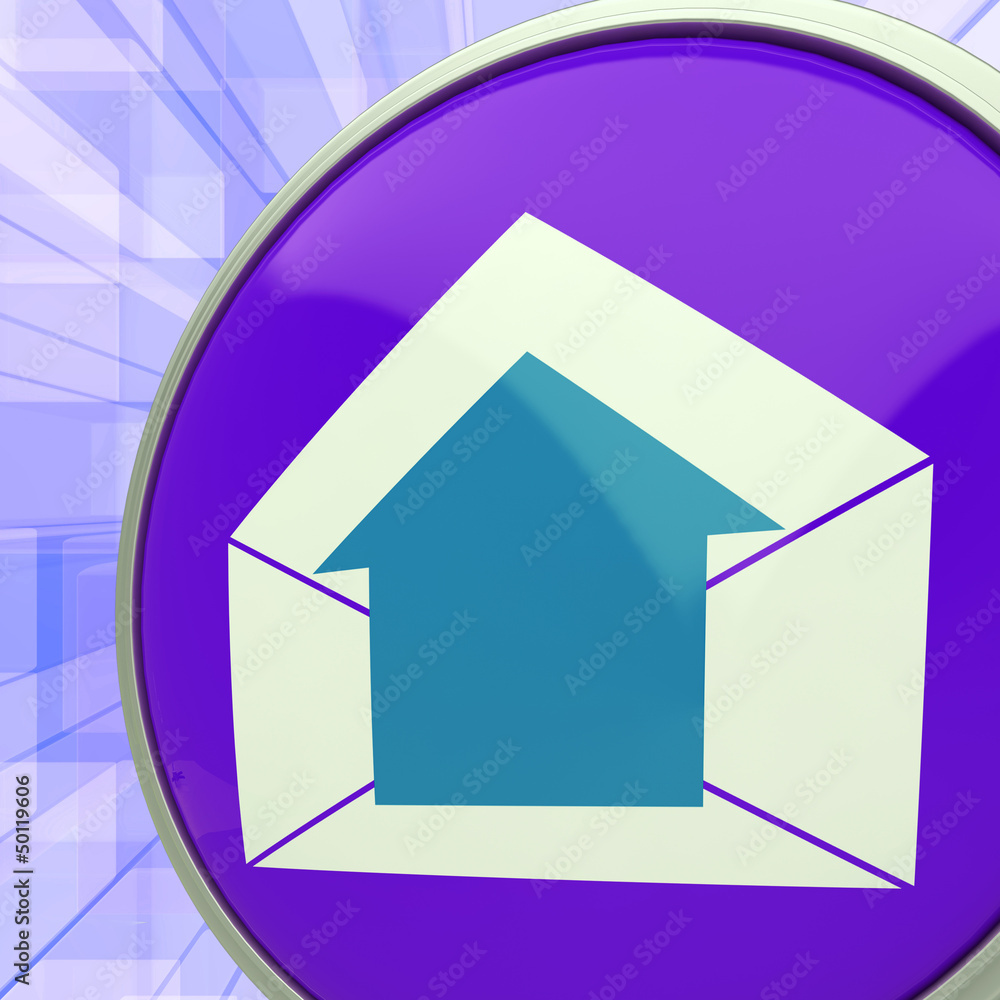 Aufkleber e-mail symbol shows message outbox envelope communication