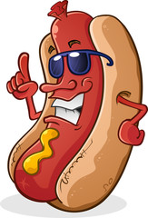 Hot Dog Wearing Sunglasses With Attitude