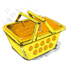 Supermarket food basket