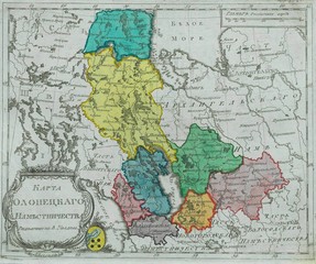 Fototapeta na wymiar Rosja stara mapa