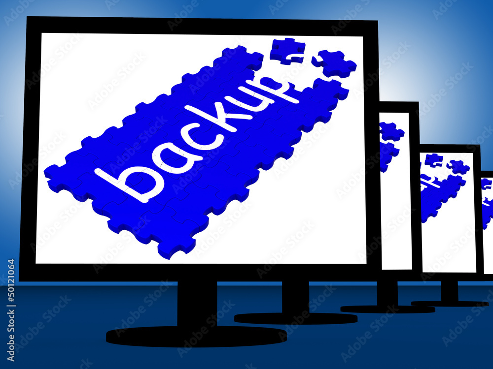 Poster backup on monitors shows programs recovery