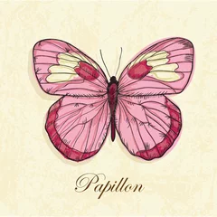 Crédence de cuisine en verre imprimé Papillon Icônes de papillon