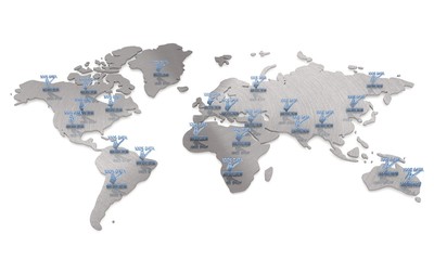 Isolated international digital data protection  map