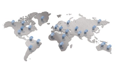 Isolated international w-lan smart phone map network