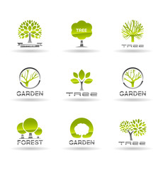 Set of tree icons. Vol 1.