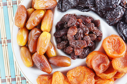 Sweet Dried Fruits On A Plate