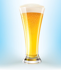 Excellent Glass of beer with drops