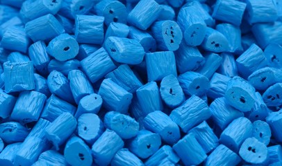 Masterbatch Kunststoffgranulat Blau Closeup