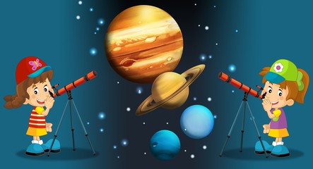 Le système solaire - voie lactée - astronomie pour les enfants