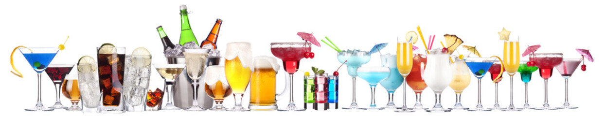 different images of alcohol isolated