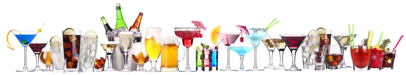 different images of alcohol isolated