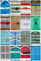 Naklejka premium Collage of doors
