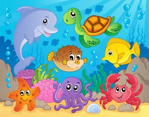 Peel and stick wall murals For kids Coral reef theme image 5