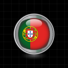 Metallbutton Flagge Portugal