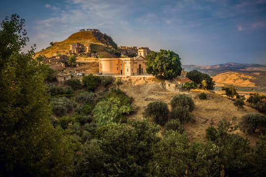 The ancient village of  Brancaleone Superiore,Calabria, Italy