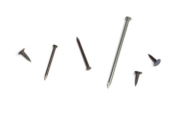 Group of nails in different sizes