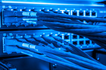network hub and patch cables