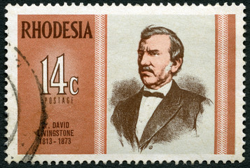RHODESIA-1973: shows Dr. David Livingstone (1813-1873), explorer