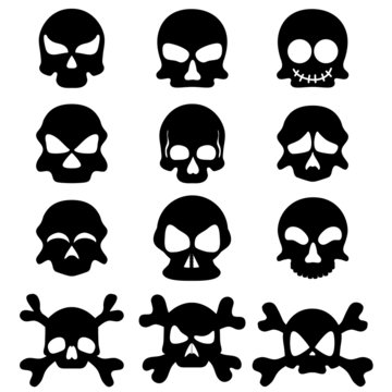 Skull symbol set